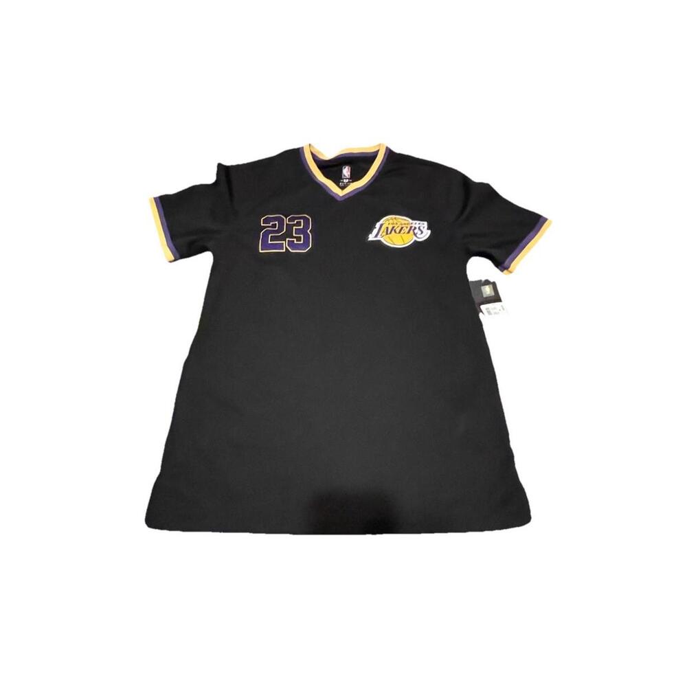 Los‎ Angeles Lakers Shirt Mens Medium Black NBA Basketball LeBron James 23 H85